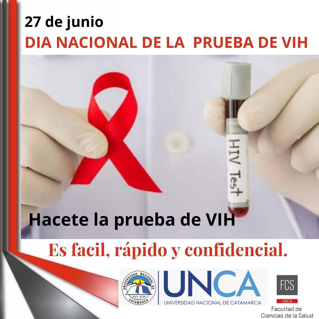 27 de junio DIA NACIONAL DE LA PRUEBA DE VIH